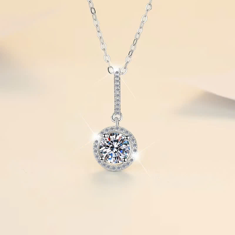 Dây Chuyền ESME ESHK003 Kim Cương Đá Moissanite Bạc 925 Xi Kim 5 lớp