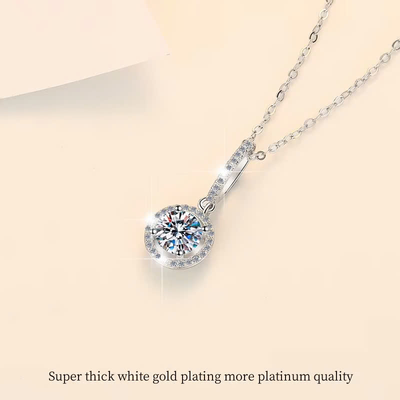 Dây Chuyền ESME ESHK003 Kim Cương Đá Moissanite Bạc 925 Xi Kim 5 lớp