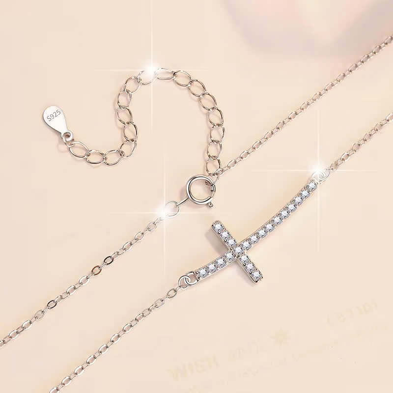 Dây Chuyền ESME ESHK081 Kim Cương Đá Moissanite Bạc 925 Xi Kim 5 lớp