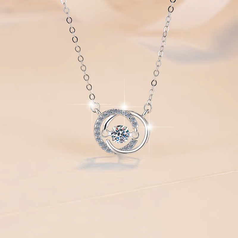 Dây Chuyền ESME ESHK083 Kim Cương Đá Moissanite Bạc 925 Xi Kim 5 lớp