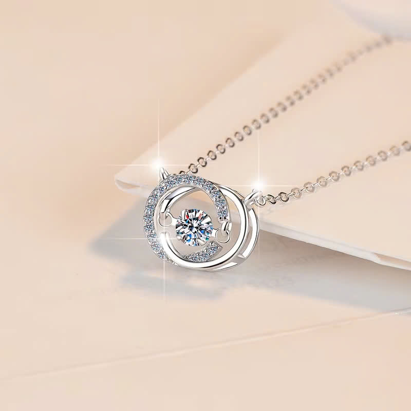 Dây Chuyền ESME ESHK083 Kim Cương Đá Moissanite Bạc 925 Xi Kim 5 lớp