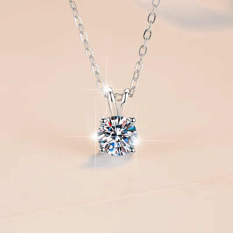 Dây Chuyền ESME ESHK082 Kim Cương Đá Moissanite Bạc 925 Xi Kim 5 lớp