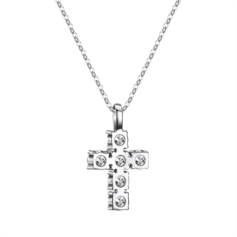 Dây Chuyền ESME ESDZ001 Kim Cương Đá Moissanite Bạc 925 Xi Kim 5 lớp