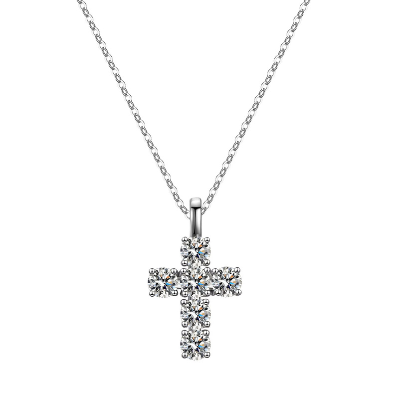 Dây Chuyền ESME ESDZ001 Kim Cương Đá Moissanite Bạc 925 Xi Kim 5 lớp