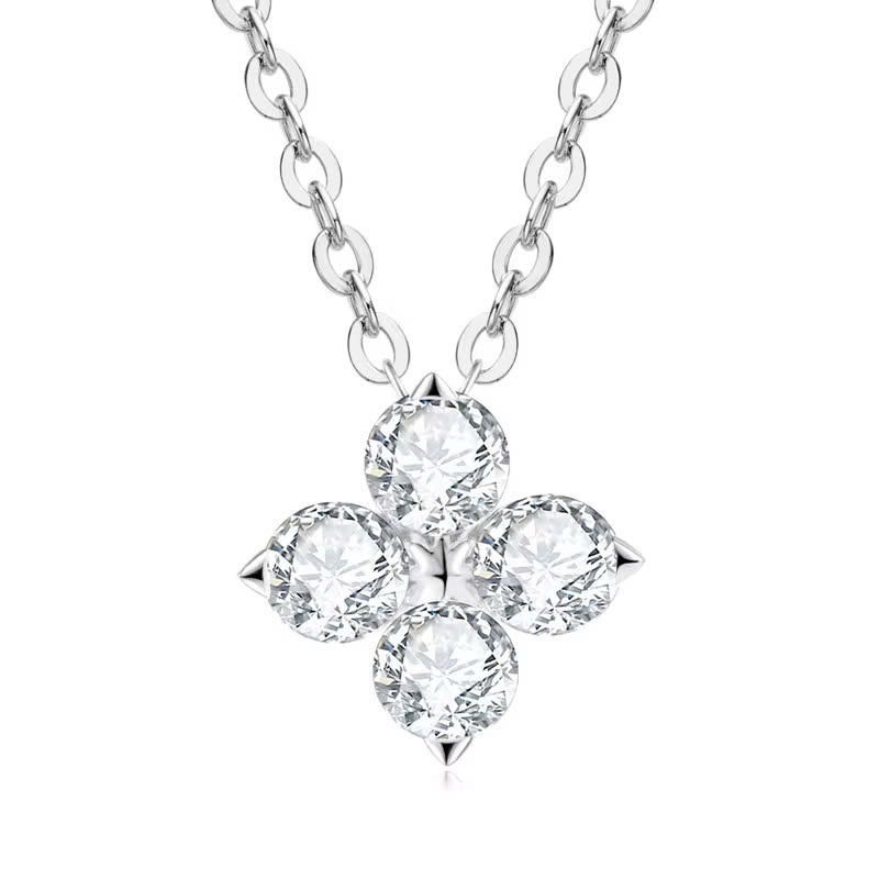 Dây Chuyền ESME ESDZ006 Kim Cương Đá Moissanite Bạc 925 Xi Kim 5 lớp