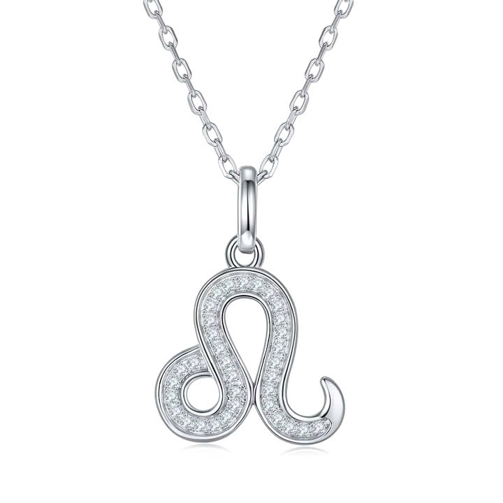 Dây Chuyền ESME ESHK0087 Leo Kim Cương Đá Moissanite Bạc 925 Xi Kim 5 lớp