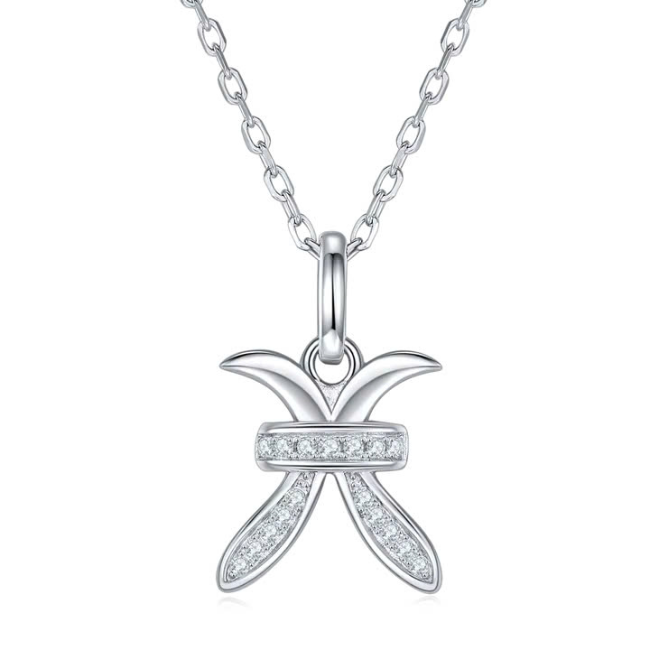 Dây Chuyền ESME ESHK0087 Pisces Kim Cương Đá Moissanite Bạc 925 Xi Kim 5 lớp