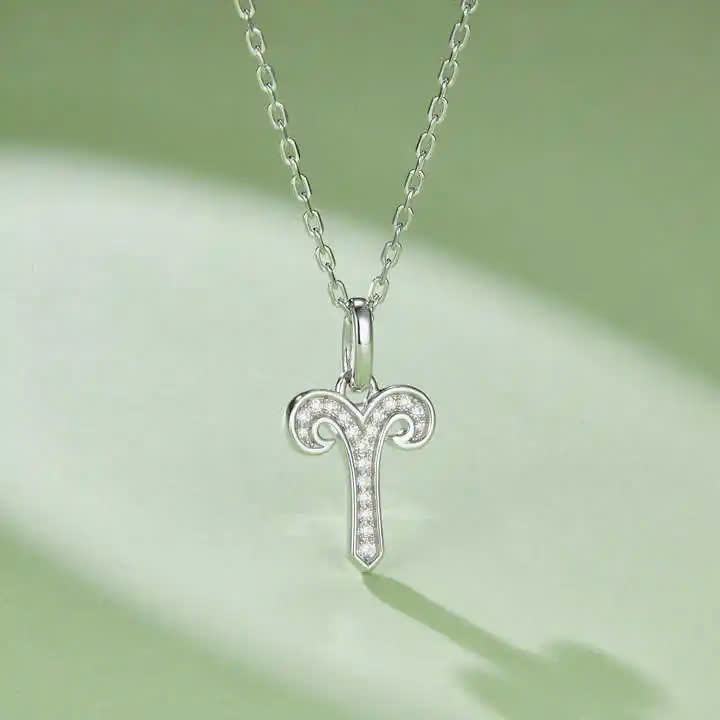 Dây Chuyền ESME ESHK0087 Aries Kim Cương Đá Moissanite Bạc 925 Xi Kim 5 lớp