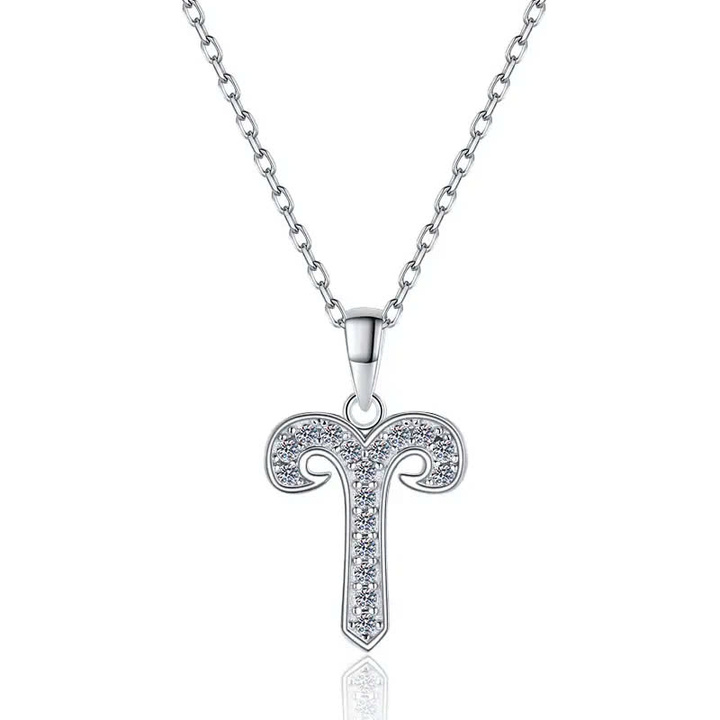 Dây Chuyền ESME ESHK0087 Aries Kim Cương Đá Moissanite Bạc 925 Xi Kim 5 lớp