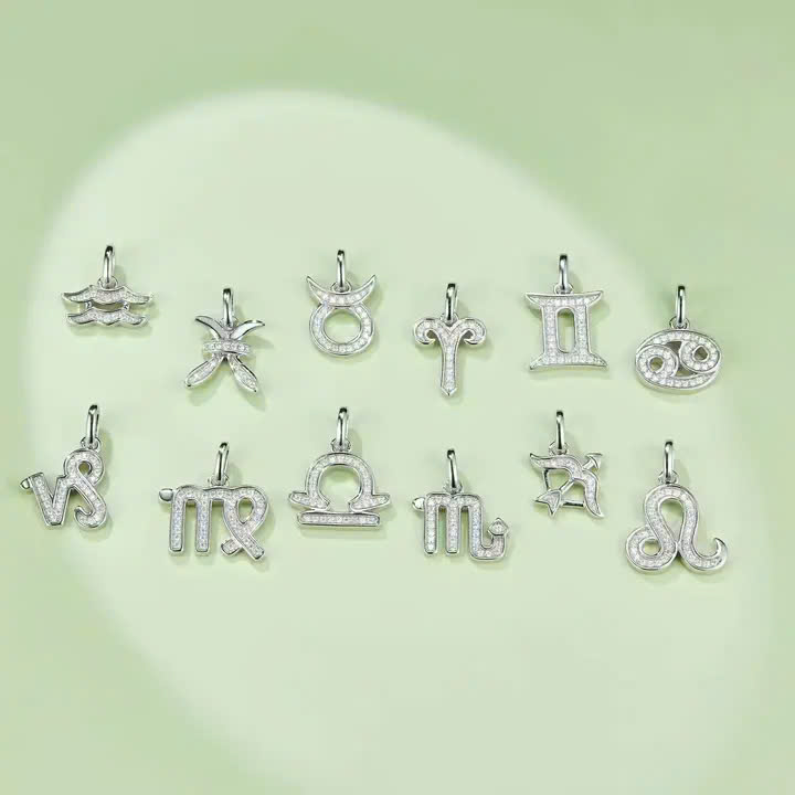 Dây Chuyền ESME ESHK0087 Scorpio Kim Cương Đá Moissanite Bạc 925 Xi Kim 5 lớp
