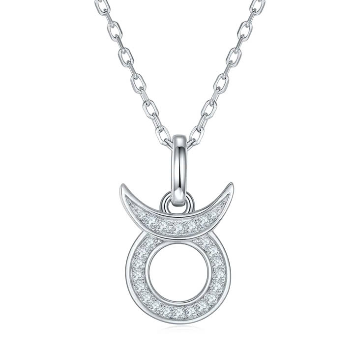 Dây Chuyền ESME ESHK0087 - Taurus Kim Cương Đá Moissanite Bạc 925 Xi Kim 5 lớp