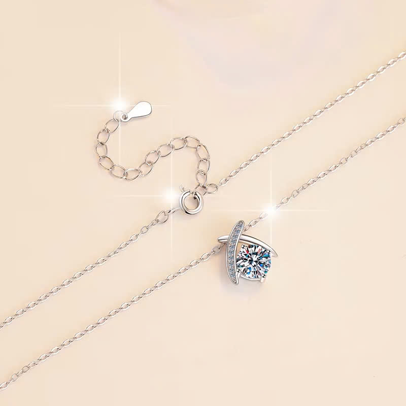 Dây Chuyền ESME ESHHK0084 Kim Cương Đá Moissanite Bạc 925 Xi Kim 5 lớp