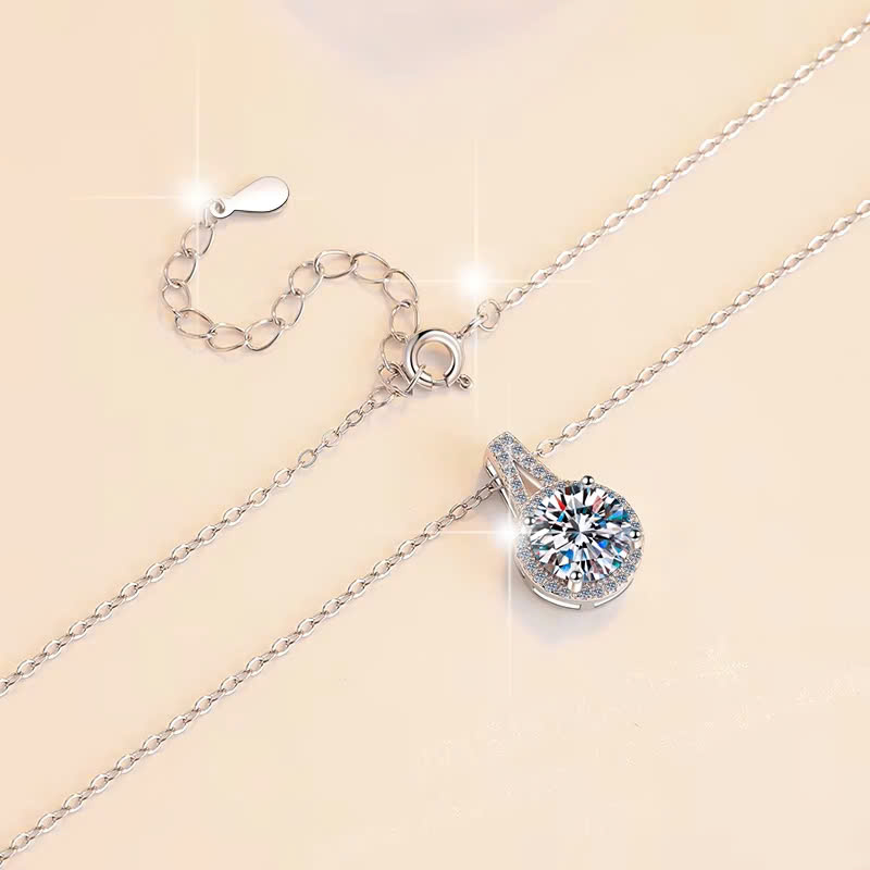 Dây Chuyền ESME ESHK0085 Kim Cương Đá Moissanite Bạc 925 Xi Kim 5 lớp