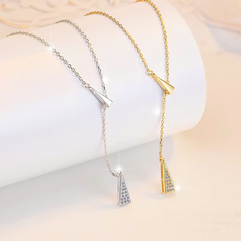 Dây Chuyền ESME ESHK086 Kim Cương Đá Moissanite Bạc 925 Xi Kim 5 lớp
