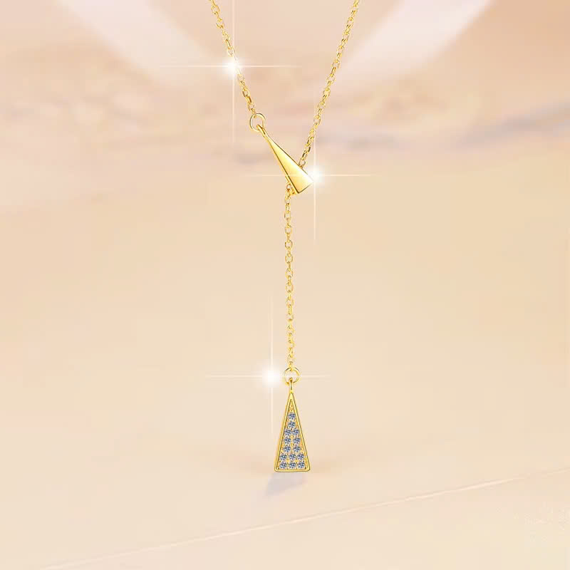 Dây Chuyền ESME ESHK086 Kim Cương Đá Moissanite Bạc 925 Xi Kim 5 lớp