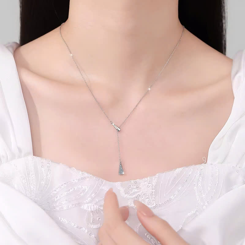 Dây Chuyền ESME ESHK086 Kim Cương Đá Moissanite Bạc 925 Xi Kim 5 lớp
