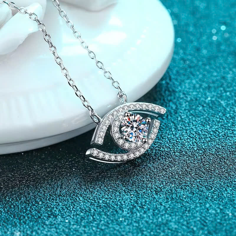 Dây Chuyền ESME ESHK041 Kim Cương Đá Moissanite Bạc 925 Xi Kim 5 lớp