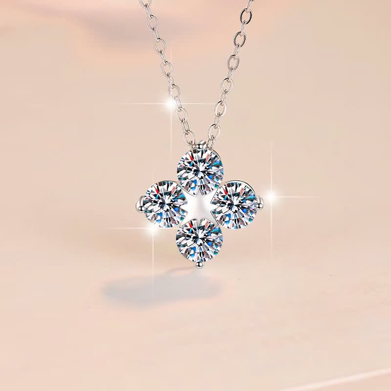 Dây Chuyền ESME ESHK089 Kim Cương Đá Moissanite Bạc 925 Xi Kim 5 lớp