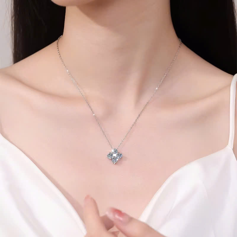 Dây Chuyền ESME ESHK089 Kim Cương Đá Moissanite Bạc 925 Xi Kim 5 lớp