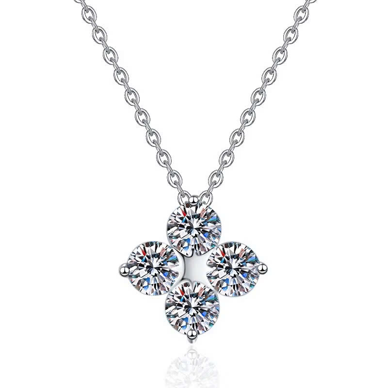 Dây Chuyền ESME ESHK089 Kim Cương Đá Moissanite Bạc 925 Xi Kim 5 lớp