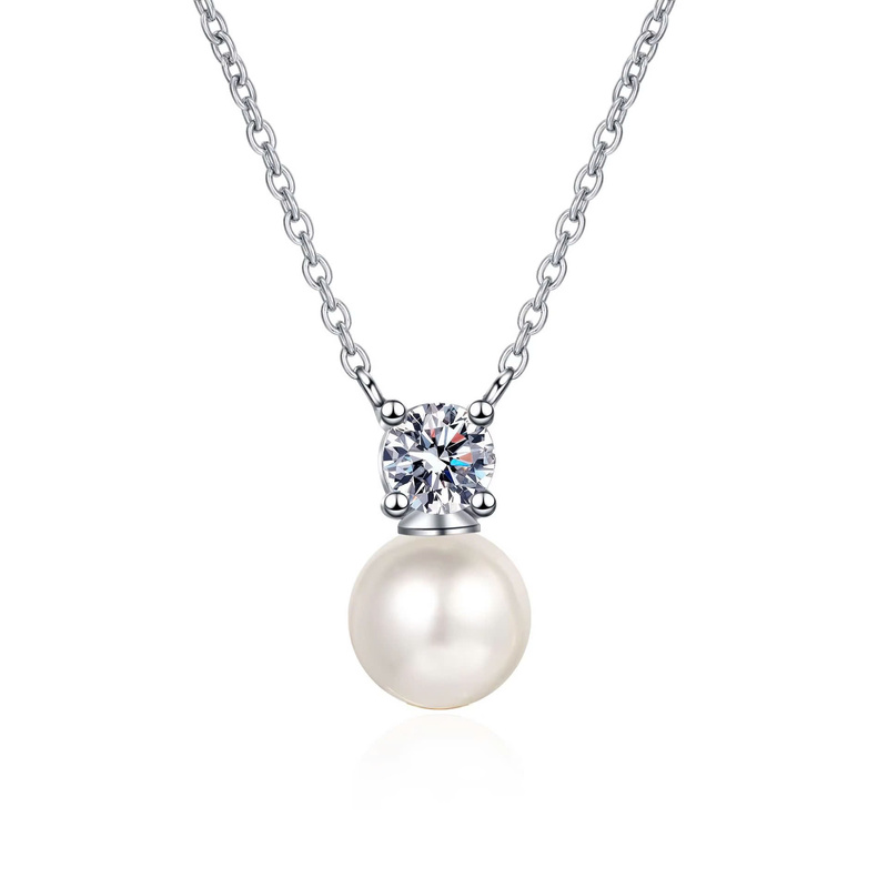 Dây Chuyền ESME ES0009 Kim Cương Đá Moissanite Bạc 925 Xi Kim 5 lớp