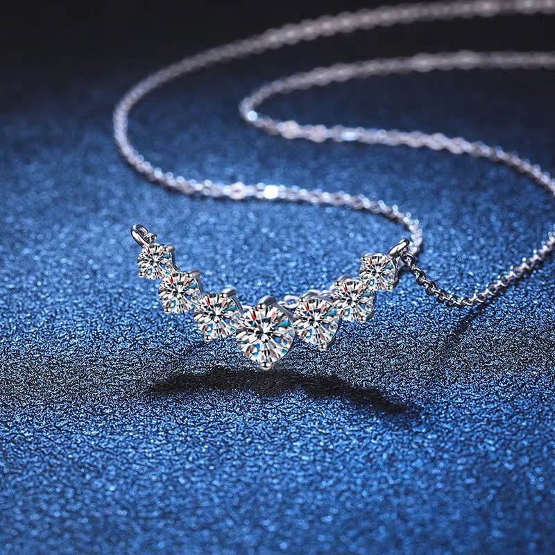 Dây Chuyền ESME ESHK0093 Kim Cương Đá Moissanite Bạc 925 Xi Kim 5 lớp