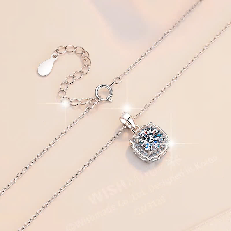 Dây Chuyền ESME ESHK0096 Kim Cương Đá Moissanite Bạc 925 Xi Kim 5 lớp