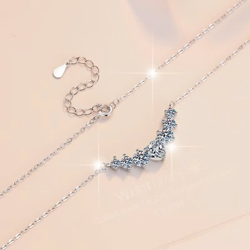 Dây Chuyền ESME ESHK0094 Kim Cương Đá Moissanite Bạc 925 Xi Kim 5 lớp