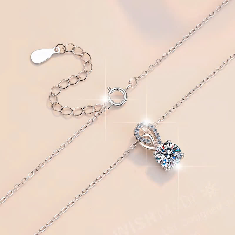 Dây Chuyền ESME ESHK0097 Kim Cương Đá Moissanite Bạc 925 Xi Kim 5 lớp