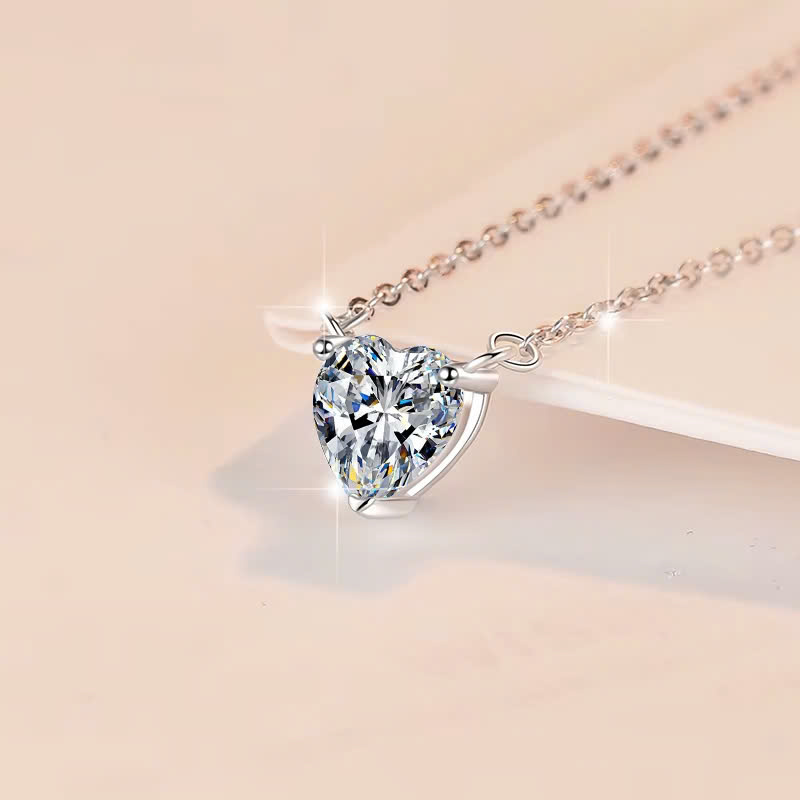 Dây Chuyền ESME ESHK0099 Kim Cương Đá Moissanite Bạc 925 Xi Kim 5 lớp