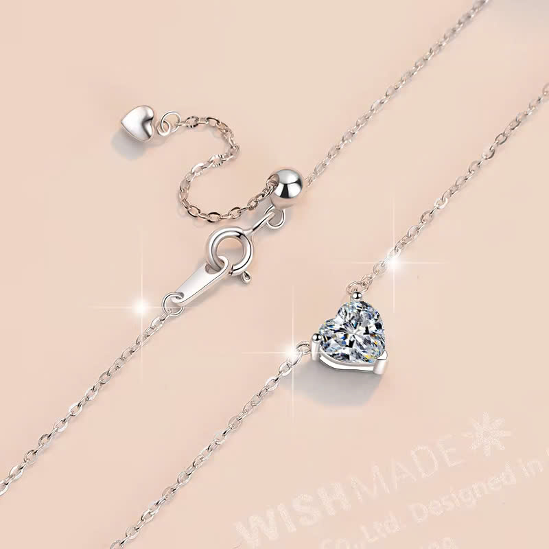 Dây Chuyền ESME ESHK0099 Kim Cương Đá Moissanite Bạc 925 Xi Kim 5 lớp