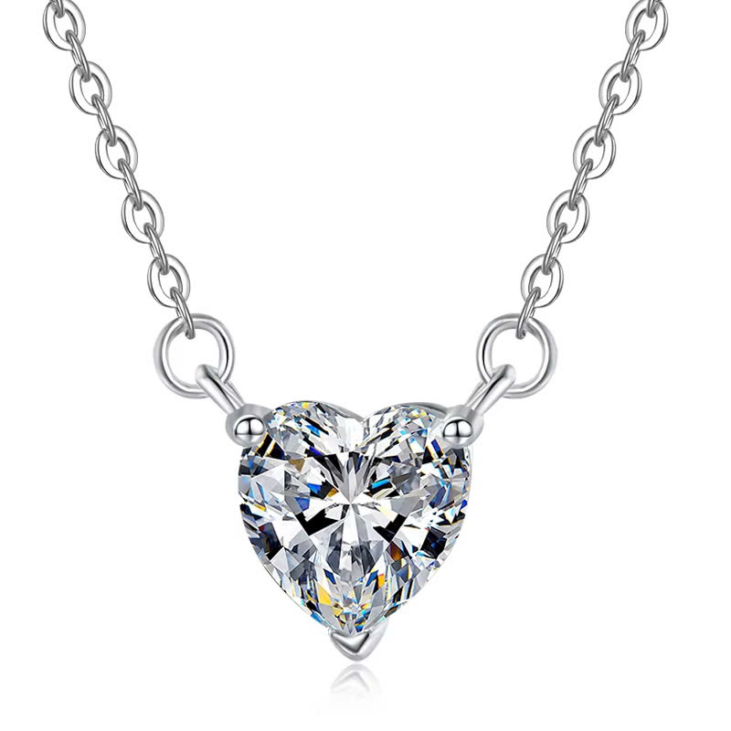 Dây Chuyền ESME ESHK0099 Kim Cương Đá Moissanite Bạc 925 Xi Kim 5 lớp