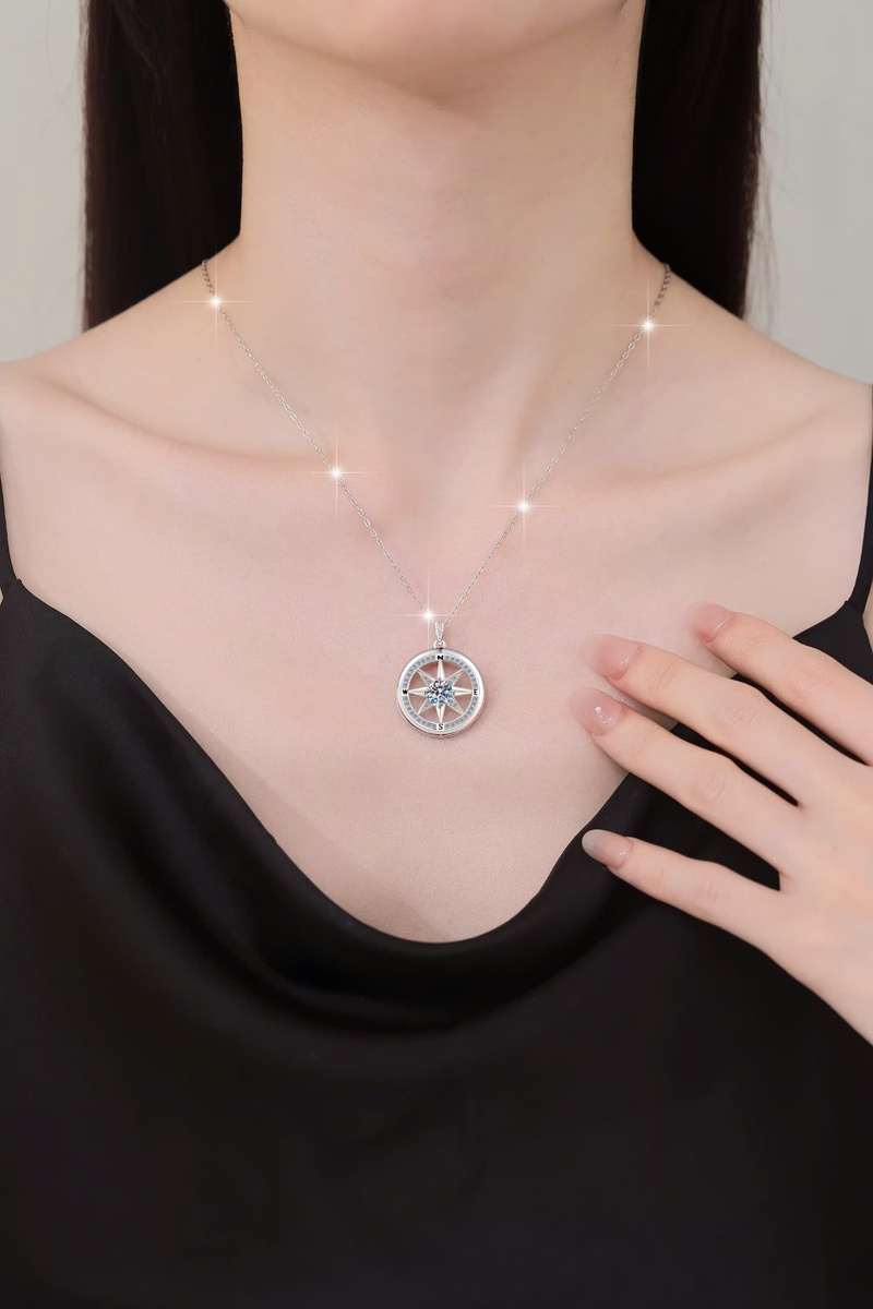 Dây Chuyền ESME ESHK0102 Kim Cương Đá Moissanite Bạc 925 Xi Kim 5 lớp