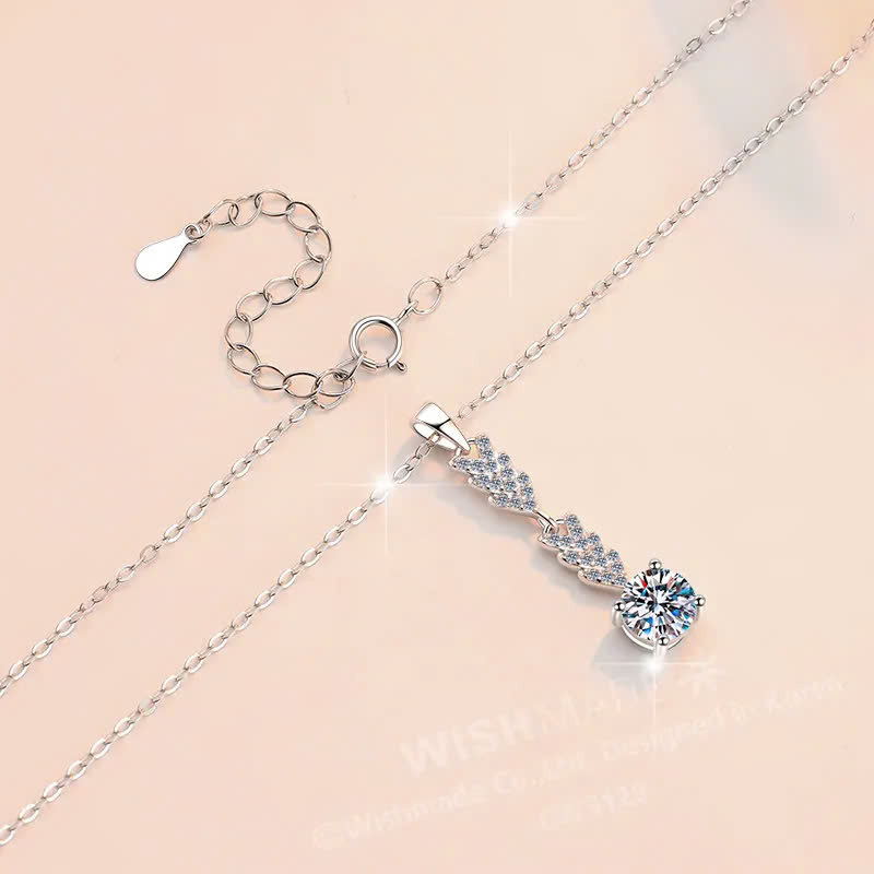 Dây Chuyền ESME ESHK0105 Kim Cương Đá Moissanite Bạc 925 Xi Kim 5 lớp