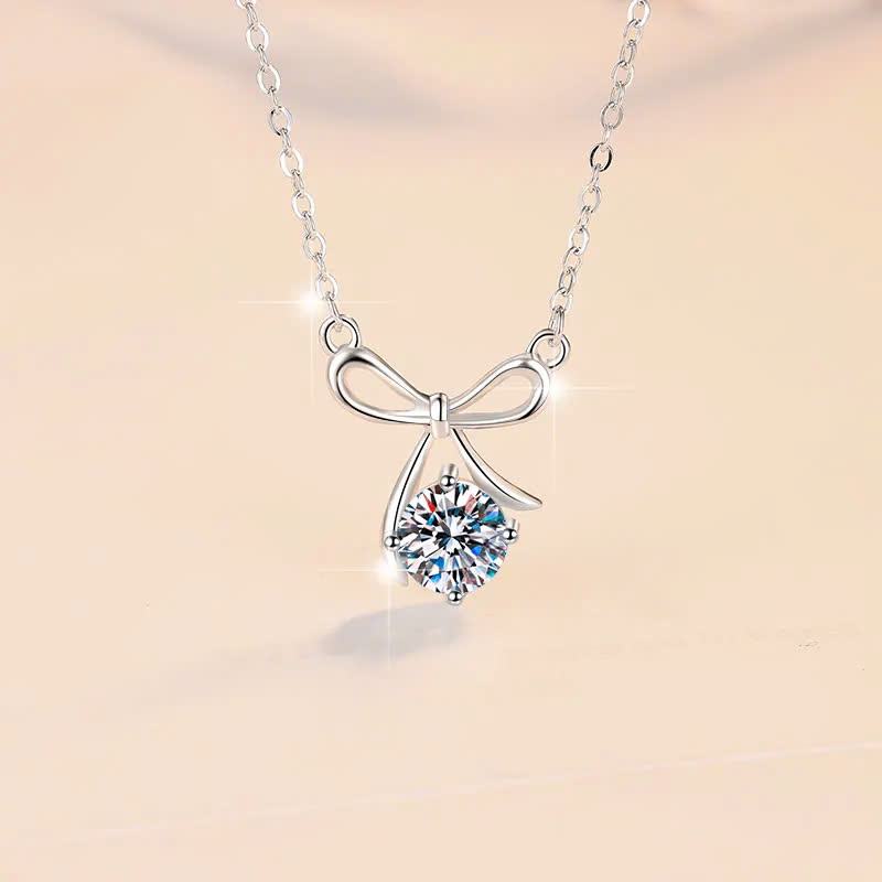 Dây Chuyền ESME ESHK0103 Kim Cương Đá Moissanite Bạc 925 Xi Kim 5 lớp