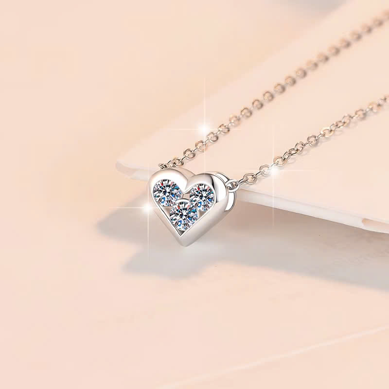 Dây Chuyền ESME ESHK0111 Kim Cương Đá Moissanite Bạc 925 Xi Kim 5 lớp