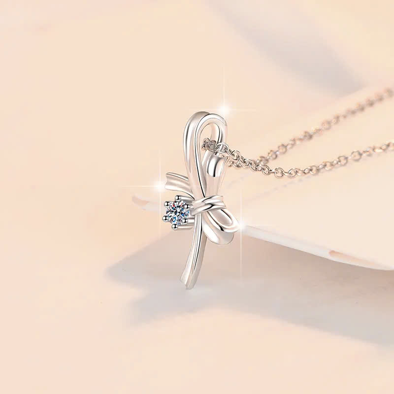 Dây Chuyền ESME ESHK0109 Kim Cương Đá Moissanite Bạc 925 Xi Kim 5 lớp