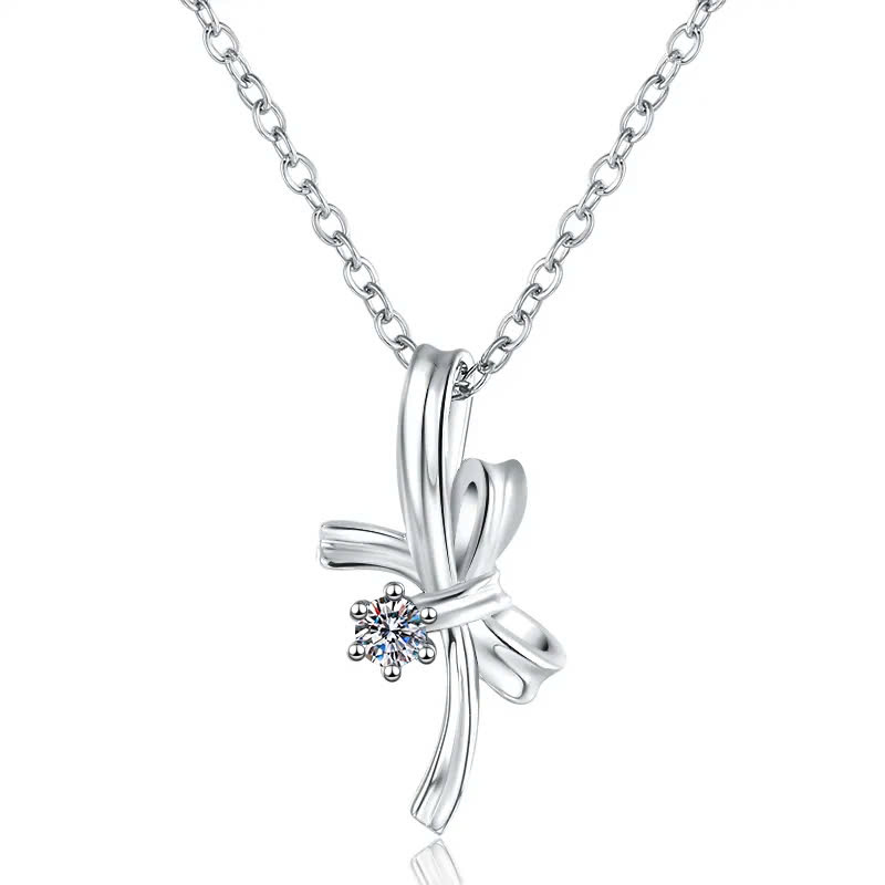 Dây Chuyền ESME ESHK0109 Kim Cương Đá Moissanite Bạc 925 Xi Kim 5 lớp