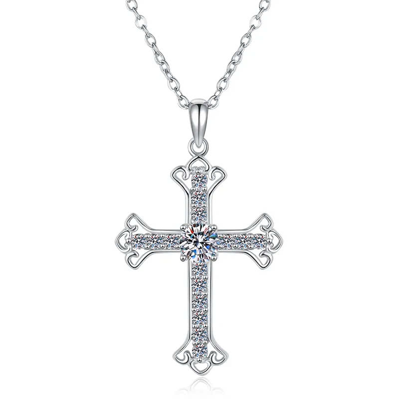 Dây Chuyền ESME ESHK0108 Kim Cương Đá Moissanite Bạc 925 Xi Kim 5 lớp