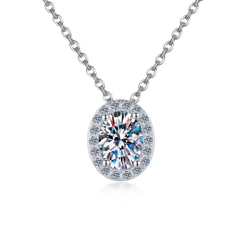 Dây Chuyền ESME ESHK0113 Kim Cương Đá Moissanite Bạc 925 Xi Kim 5 lớp