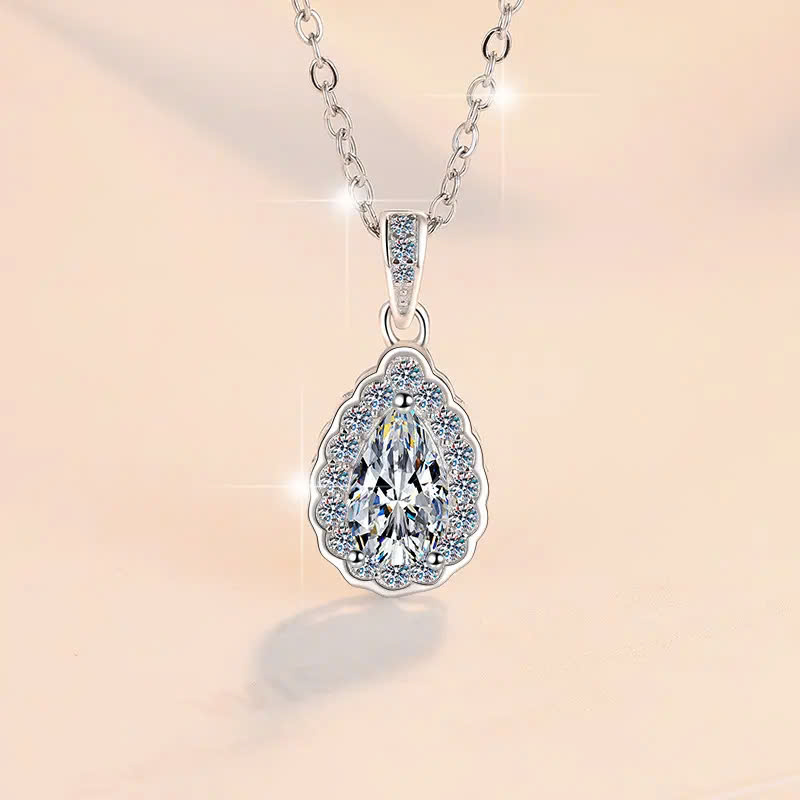 Dây Chuyền ESME ESHK0106 Kim Cương Đá Moissanite Bạc 925 Xi Kim 5 lớp