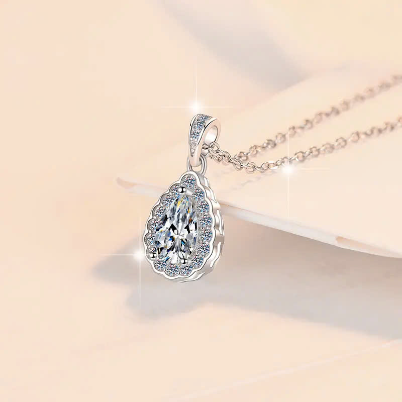 Dây Chuyền ESME ESHK0106 Kim Cương Đá Moissanite Bạc 925 Xi Kim 5 lớp