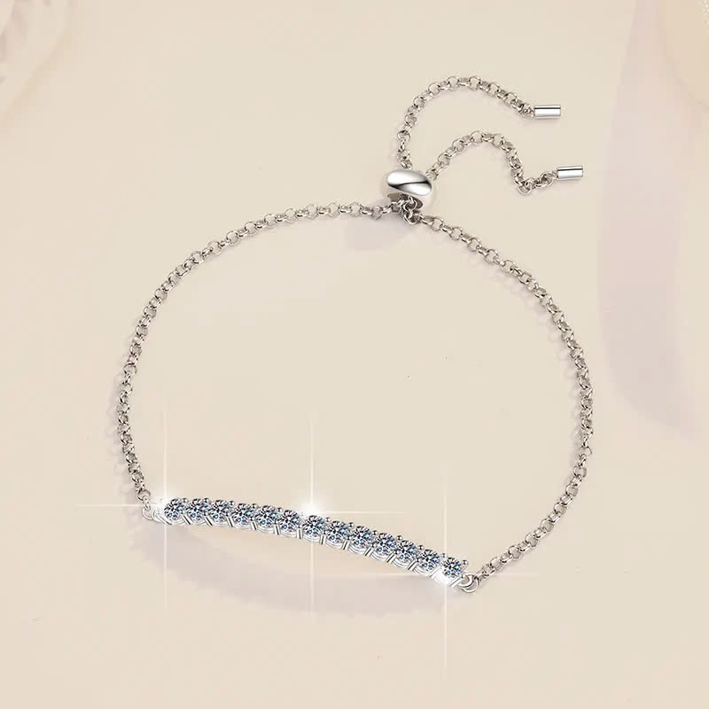 Vòng Tay ESME ESSL010 Kim Cương Đá Moissanite Bạc 925 Xi Kim 5 lớp