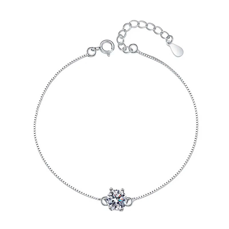 Vòng Tay ESME ESSL004 Kim Cương Đá Moissanite Bạc 925 Xi Kim 5 lớp