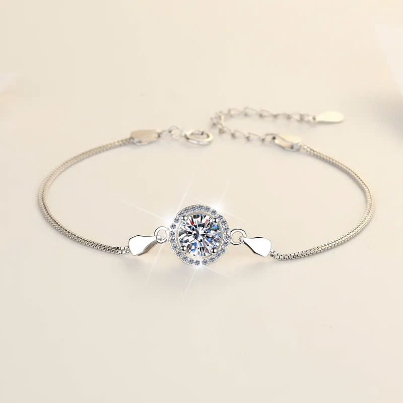 Vòng Tay ESME ESSL001 Kim Cương Đá Moissanite Bạc 925 Xi Kim 5 lớp