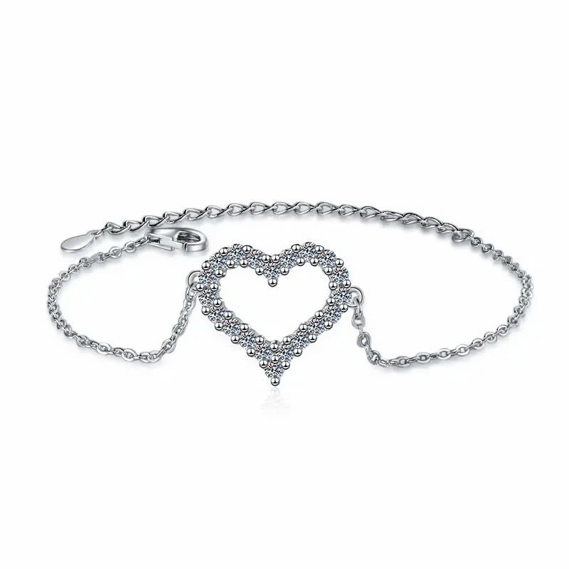 Vòng Tay ESME ESSL026 Kim Cương Đá Moissanite Bạc 925 Xi Kim 5 lớp