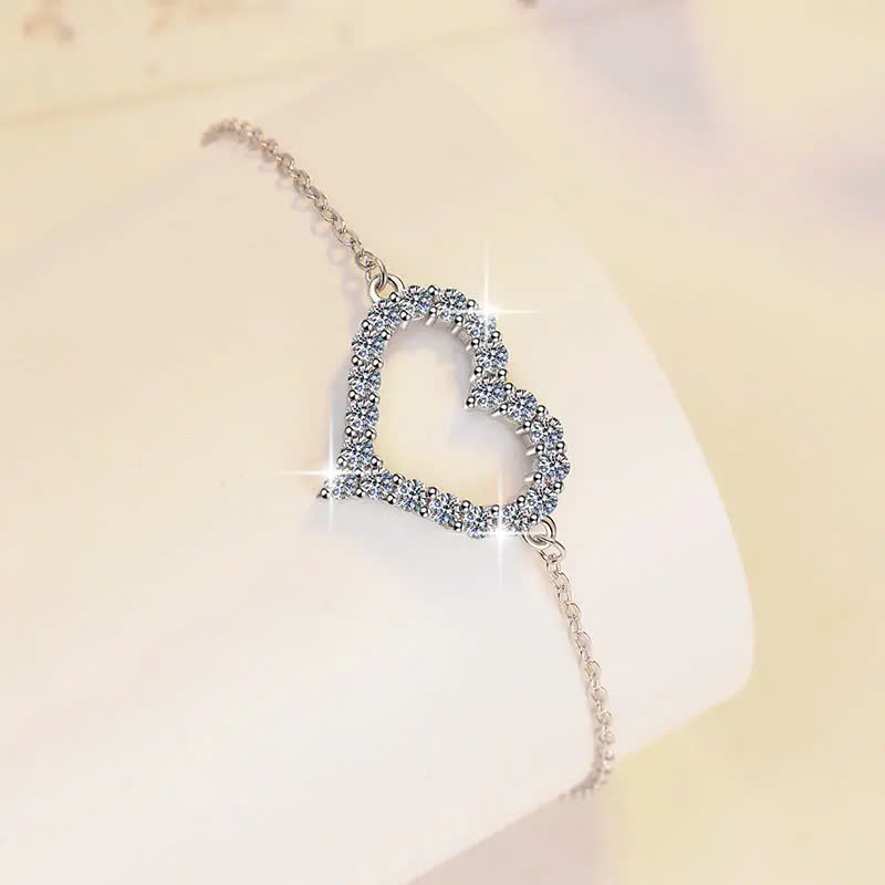 Vòng Tay ESME ESSL026 Kim Cương Đá Moissanite Bạc 925 Xi Kim 5 lớp