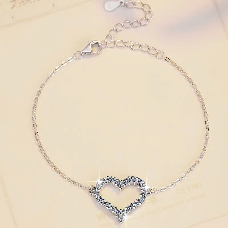 Vòng Tay ESME ESSL026 Kim Cương Đá Moissanite Bạc 925 Xi Kim 5 lớp