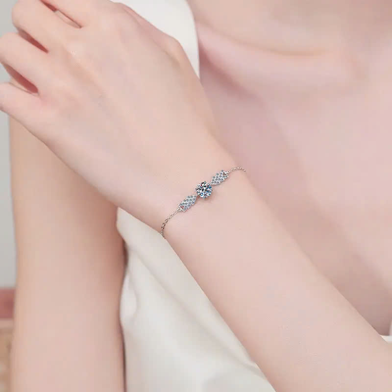 Vòng Tay ESME ESSL0033 Kim Cương Đá Moissanite Bạc 925 Xi Kim 5 lớp