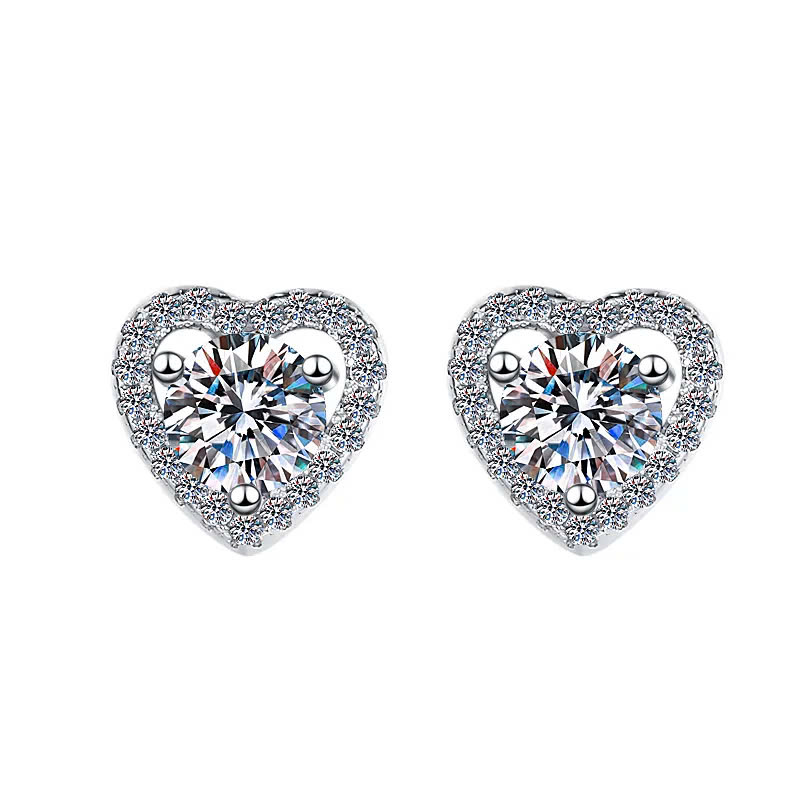 Bông Tai ESME ESES001 Kim Cương Đá Moissanite Bạc 925 Xi Kim 5 lớp